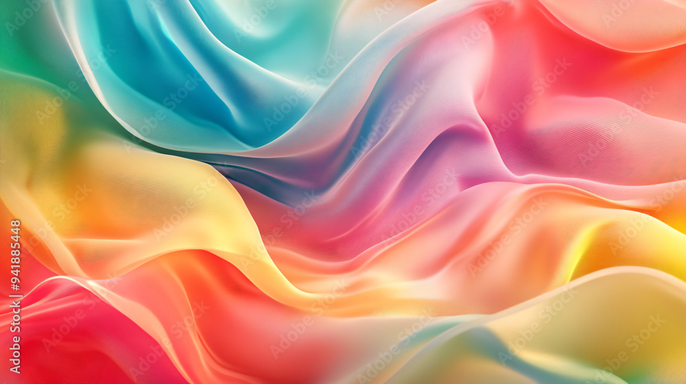 Abstract Rainbow Fabric. Abstract Rainbow Fabric.