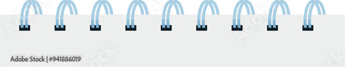 Double wire o binding on a sheet of paper, a reliable and professional way to bind documents