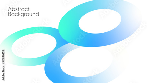 Blue green ellipse ring abstract background business style