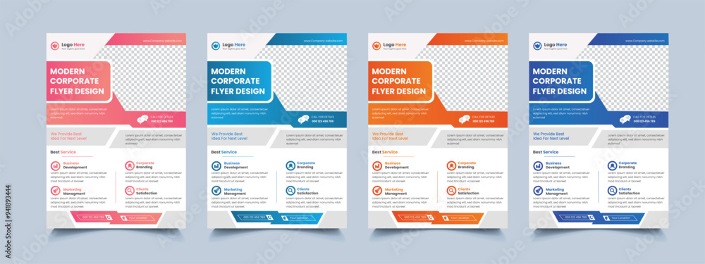 abundle of 4 templates, abstract business flyer, vector template design in A4 size. perfect for creative professional business. brochure, cover, poster, annual report, flyer abundle of 4 templates, abstract business flyer, vector template design in A4 size. perfect for creative professional business. brochure, cover, poster, annual report, flyer