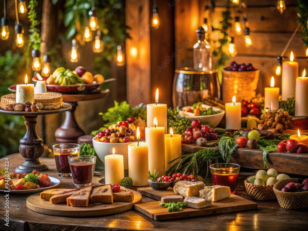 Savory Soiree: Rich flavors, bold textures, intimate ambiance, candles Savory Soiree: Rich flavors, bold textures, intimate ambiance, candles