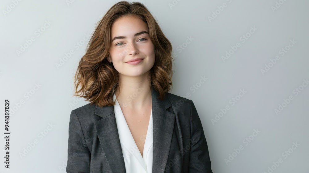 The professional smiling woman. The professional smiling woman.