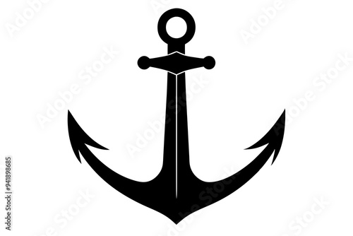 Anchor silhouette vector design photo