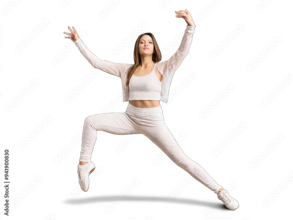 cute girl doing yoga isolated on transparent background cute girl doing yoga isolated on transparent background