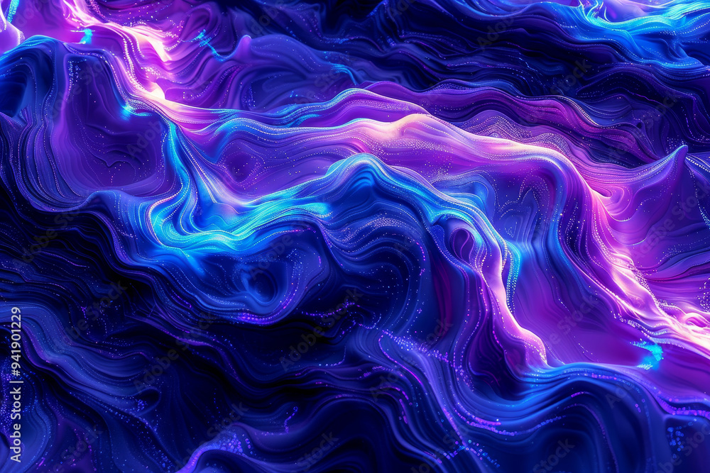 A colorful, wavy line of purple and blue A colorful, wavy line of purple and blue