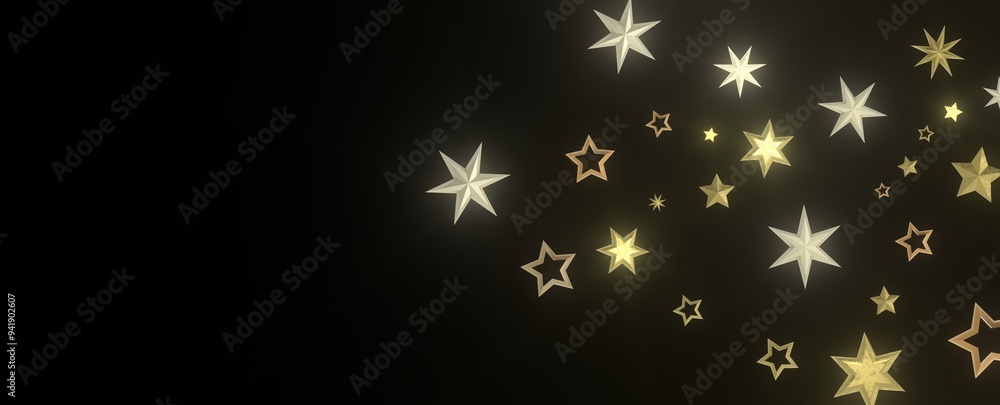 XMAS Stars - stars background, sparkle lights confetti falling. magic shining Flying christmas stars on night XMAS Stars - stars background, sparkle lights confetti falling. magic shining Flying christmas stars on night