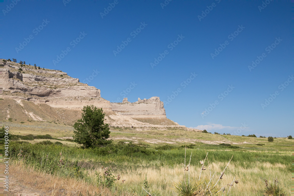 Large rock formation at Scotts Bluff National Monument, Nebraska Large rock formation at Scotts Bluff National Monument, Nebraska