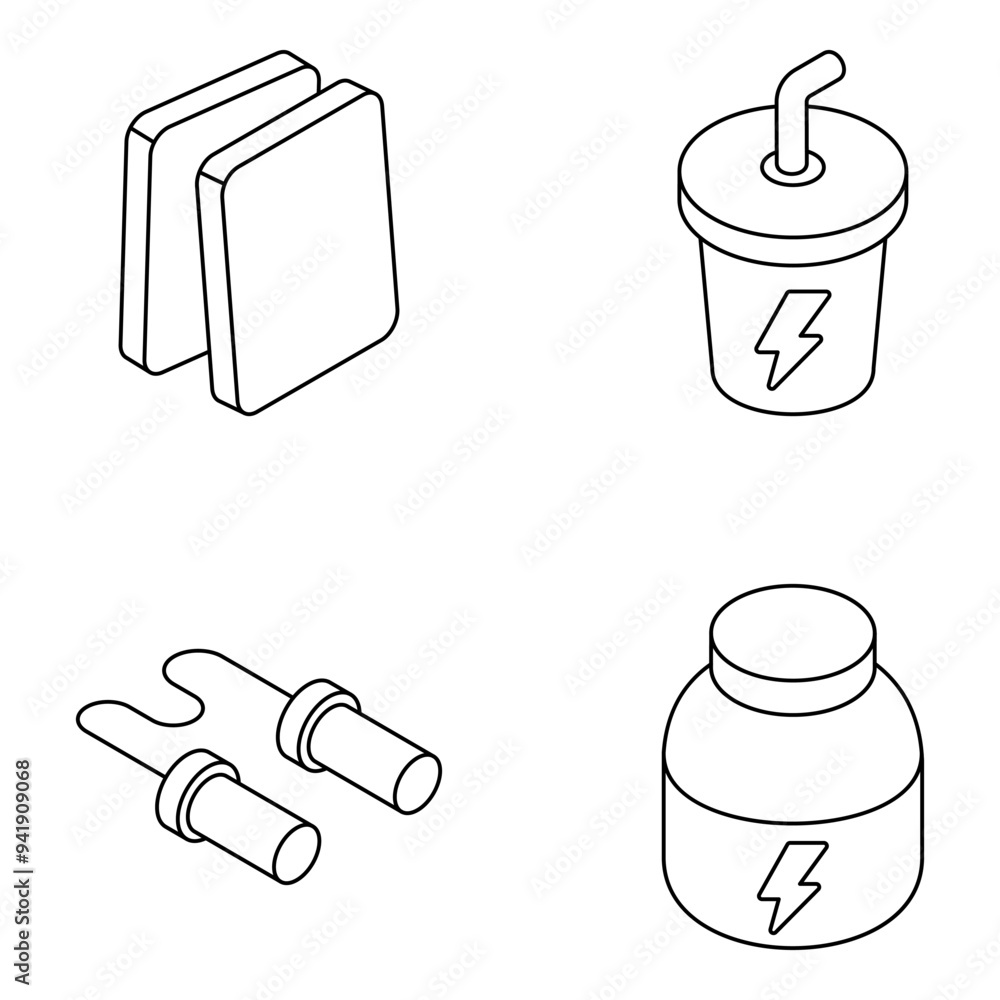 Set of Sports and Gym Flat Icons
Set of Sports and Gym Flat Icons