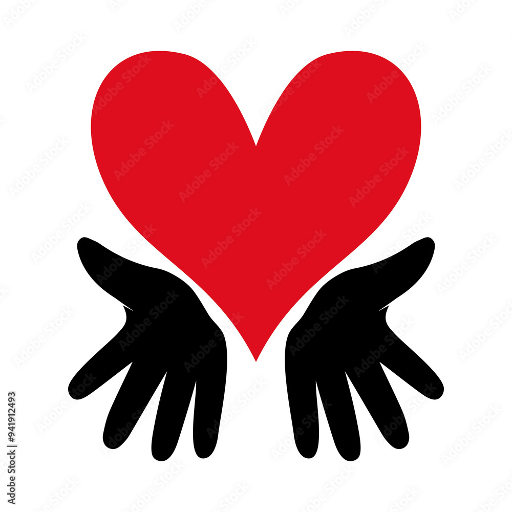 Cartoon hands catch flying hearts. Social media. Concept health,insurance,solidarity. Hands give donate,help,gift illustration raster version Cartoon hands catch flying hearts. Social media. Concept health,insurance,solidarity. Hands give donate,help,gift illustration raster version
