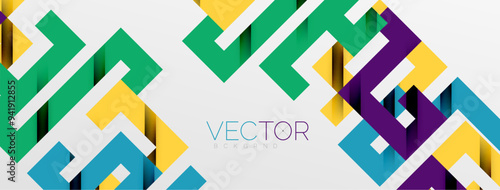 Color bend lines with shadow texture effect. Vector Illustration For Wallpaper, Banner, Background, Card, Book Illustration, landing page