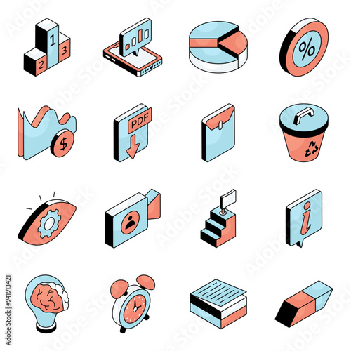 Pack of Business and Startup Flat Icon

