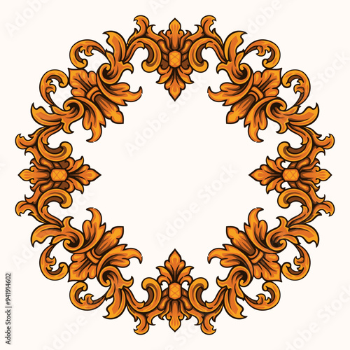 Luxury Ornament Vintage Border Element