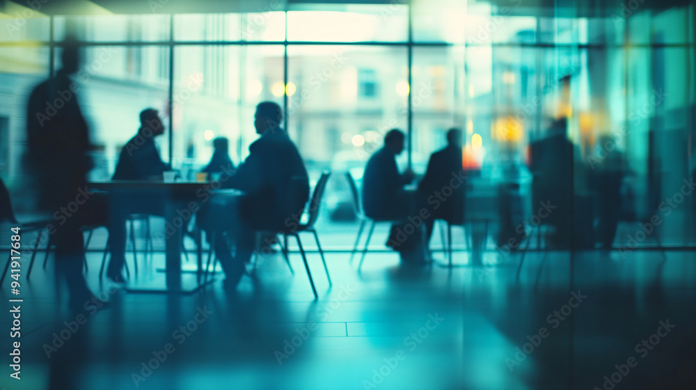 Blurred Business Meeting. Blurred Business Meeting.