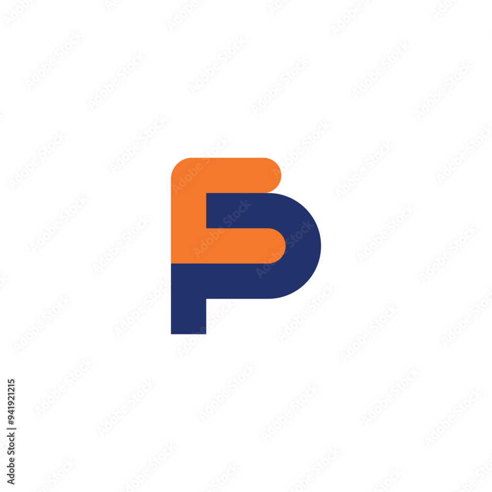 FP icon vector element for initials or abbreviations template FP icon vector element for initials or abbreviations template
