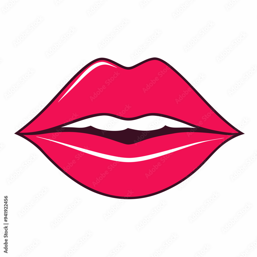 Lips Silhouette white background Lips Silhouette white background