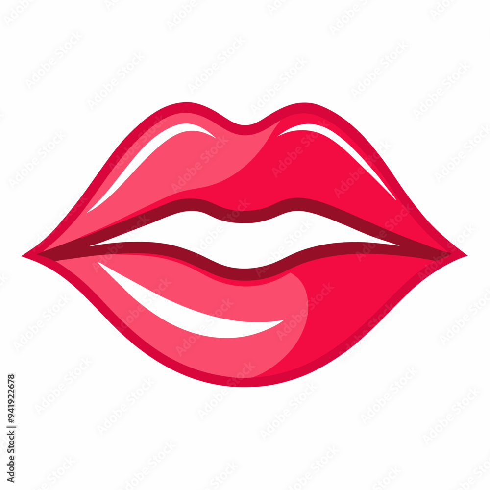 Lips Silhouette white background Lips Silhouette white background