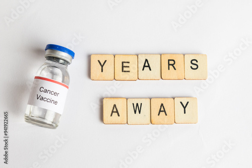 Medical Vial with label on a white background