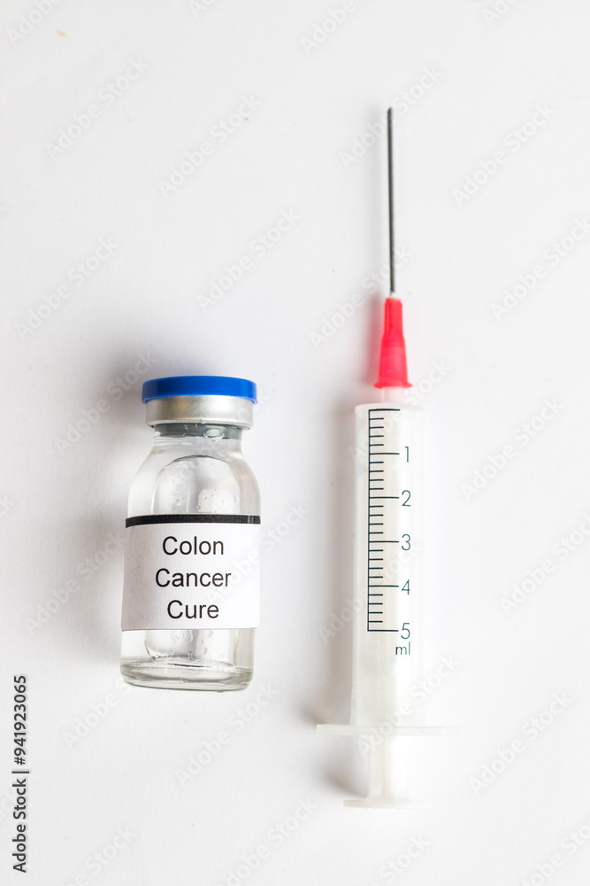 Medical Vial with label on a white background Medical Vial with label on a white background