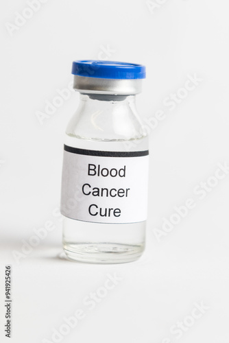 Medical Vial with label on a white background