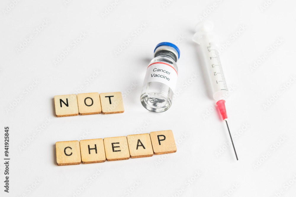 Medical Vial with label on a white background Medical Vial with label on a white background