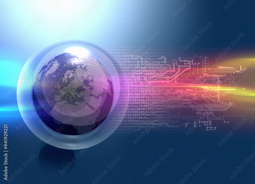 Global data security, conceptual illustration Global data security, conceptual illustration