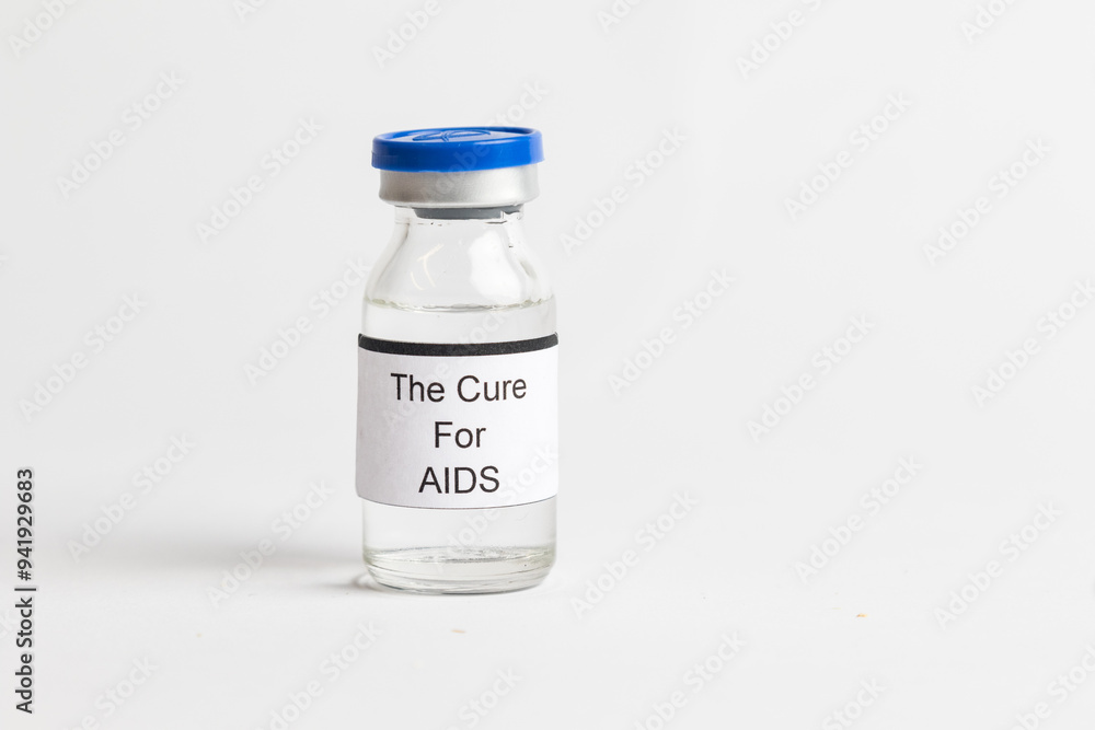 Medical Vial with label on a white background Medical Vial with label on a white background