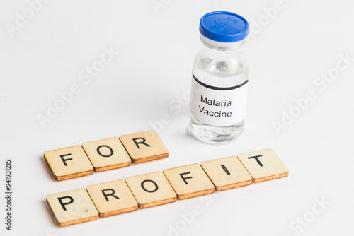 Medical Vial with label on a white background