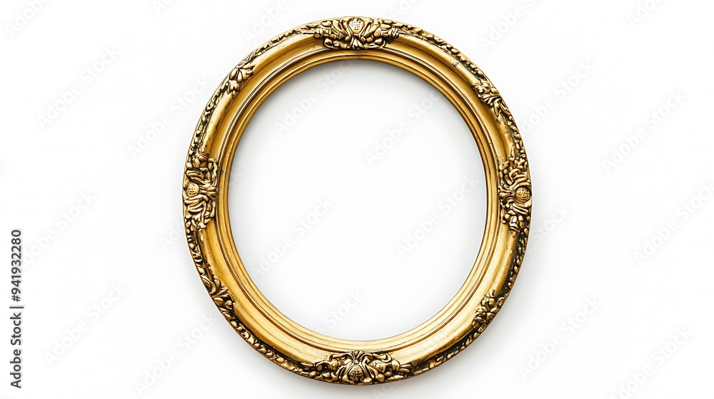 Gold frame on a white background Gold frame on a white background