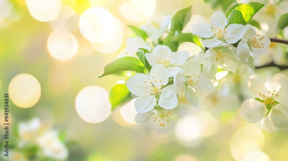 Apple branches bloom in spring Apple branches bloom in spring