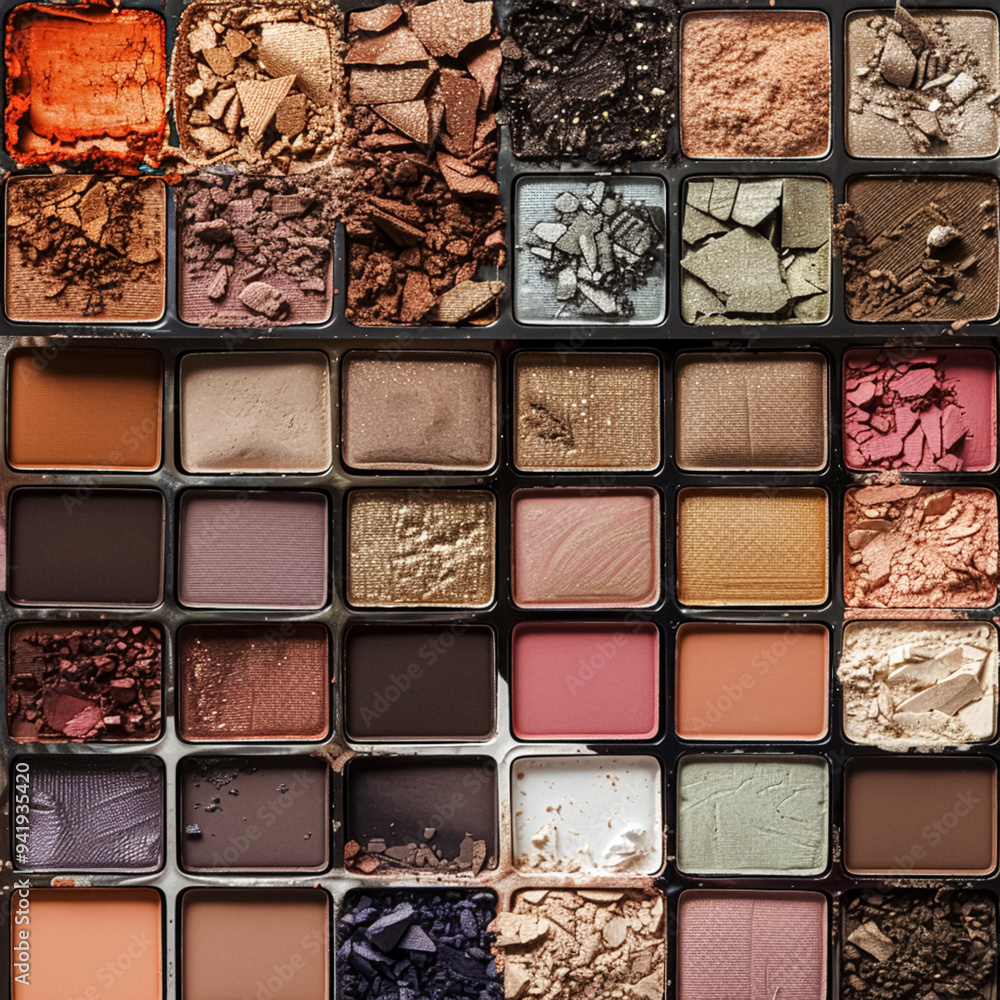 Fototapeta premium Beauty product and cosmetics texture, makeup products as abstract luxury cosmetic background art