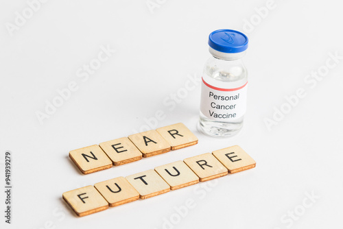 Medical Vial with label on a white background