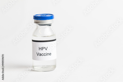 Medical Vial with label on a white background