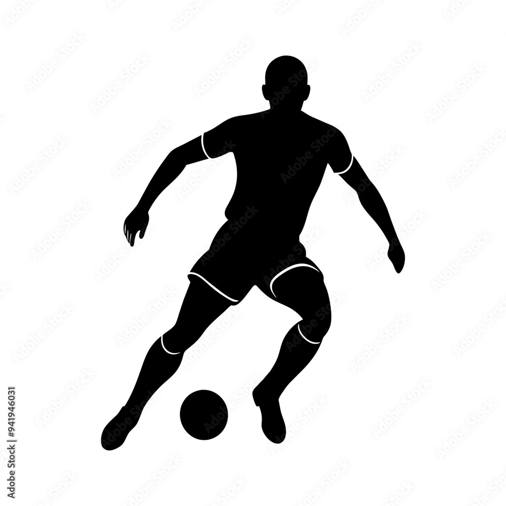 A football player silhouette A football player silhouette