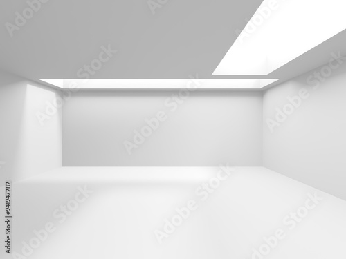 Wallpaper Mural Minimalistic room space. White clean empty architecture interior Torontodigital.ca