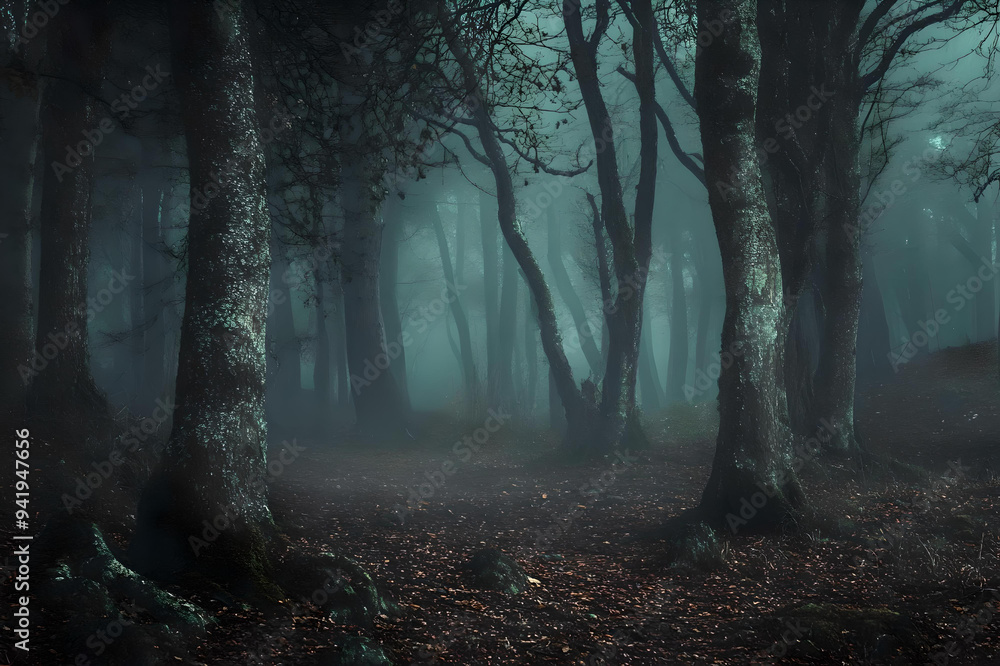 Fototapeta premium Spooky Forest Halloween Scary