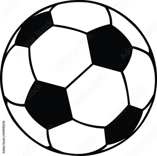 Soccer clip art design on plain white transparent isolated background for card, shirt, hoodie, sweatshirt, apparel, card, tag, mug, icon, poster or badge