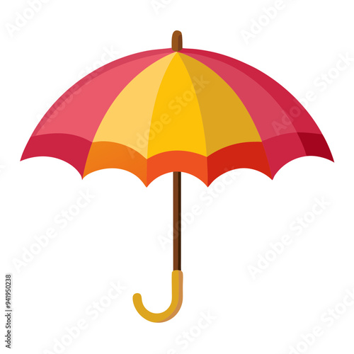 Umbrella Vector Illustration on White Background - SVG, Cricut, Cut Files, Vector Clipart, Graphic Element, T-Shirt Graphics