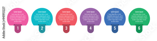 Infographic template for annual report, magazine. Infographic template for industry, education, business, science. six options briefing template