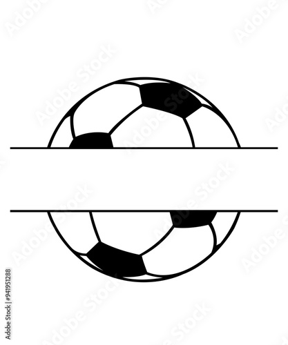 Soccer clip art design on plain white transparent isolated background for card, shirt, hoodie, sweatshirt, apparel, card, tag, mug, icon, poster or badge