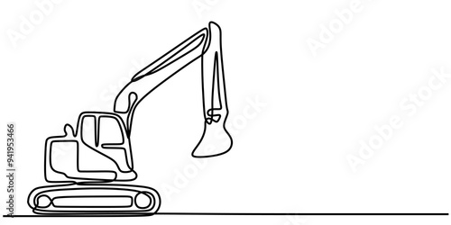 Sport Car Line Art Drawing. Continuous line sketch of a supercar, ideal for automotive themes.