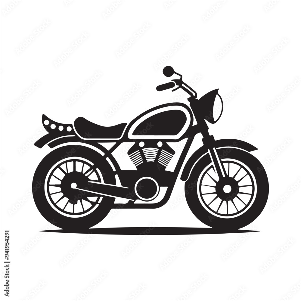 Motor Cycle Vector Art Illustration Motor Cycle Vector Art Illustration
