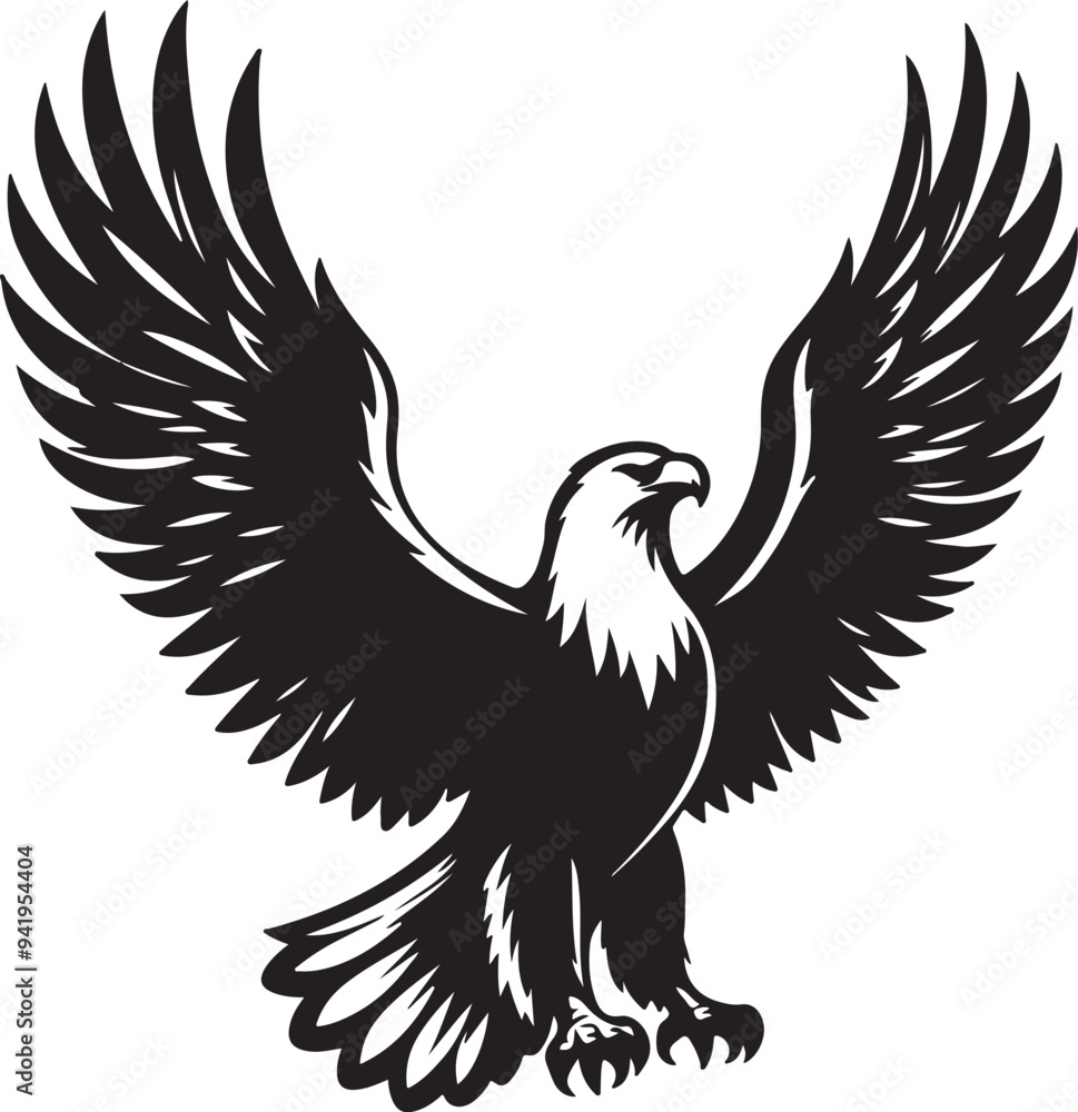 eagle silhouette vector style with white background eagle silhouette vector style with white background