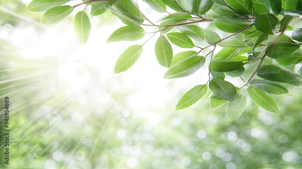 Green leaves bathed in soft sunlight reveal intricate textures and veins, creating an atmosphere of tranquility and harmony with gentle shadows and bokeh effects in the background. Green leaves bathed in soft sunlight reveal intricate textures and veins, creating an atmosphere of tranquility and harmony with gentle shadows and bokeh effects in the background.