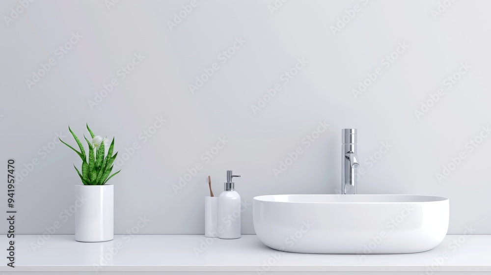 A white bathroom with a large bathtub and a potted plant A white bathroom with a large bathtub and a potted plant