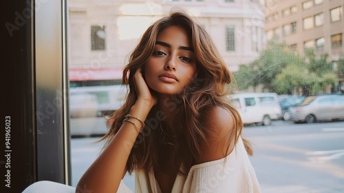Adult Indian Woman with Brown Straight Hair creative poster. Free Download Adult Indian Woman with Brown Straight Hair creative poster. - GFXLoad