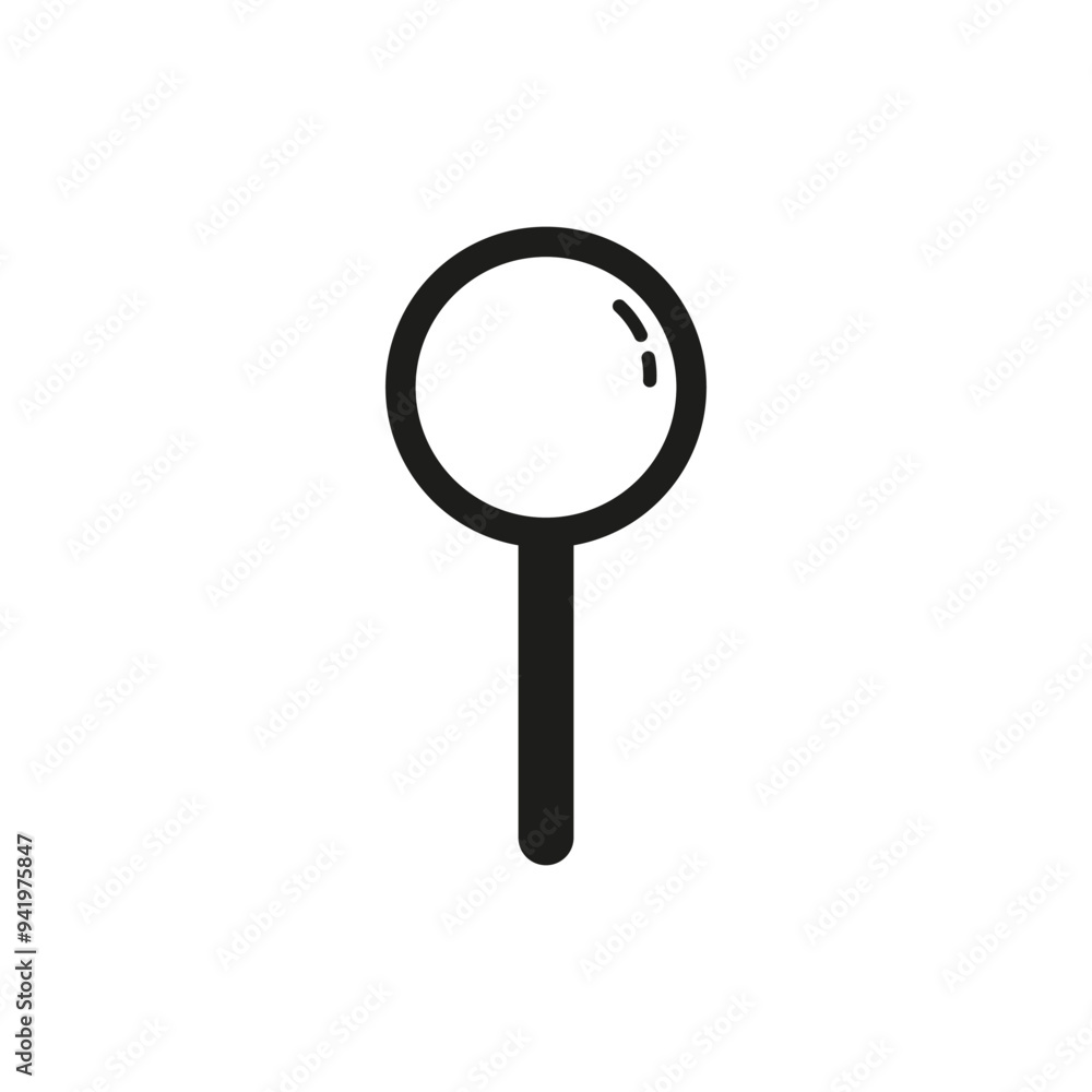 Magnifying glass icon, magnifier or loupe sign. Search icon. eps10 Magnifying glass icon, magnifier or loupe sign. Search icon. eps10
