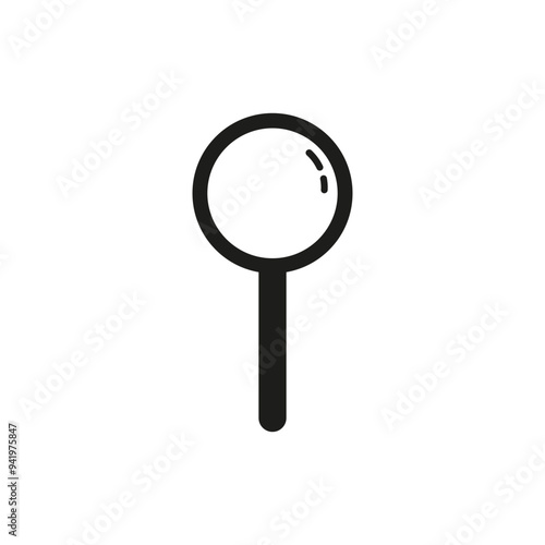 Magnifying glass icon, magnifier or loupe sign. Search icon. eps10