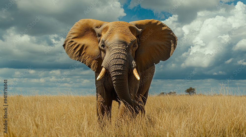 Fototapeta premium elephant in the savannah 