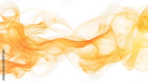 Yellow Smoke on White Background, Abstract Image, Texture, Pattern, Wallpaper, Cover and Screen of Smartphone, Cell Phone, Computer, Laptop, 9:16 and 16:9 Format