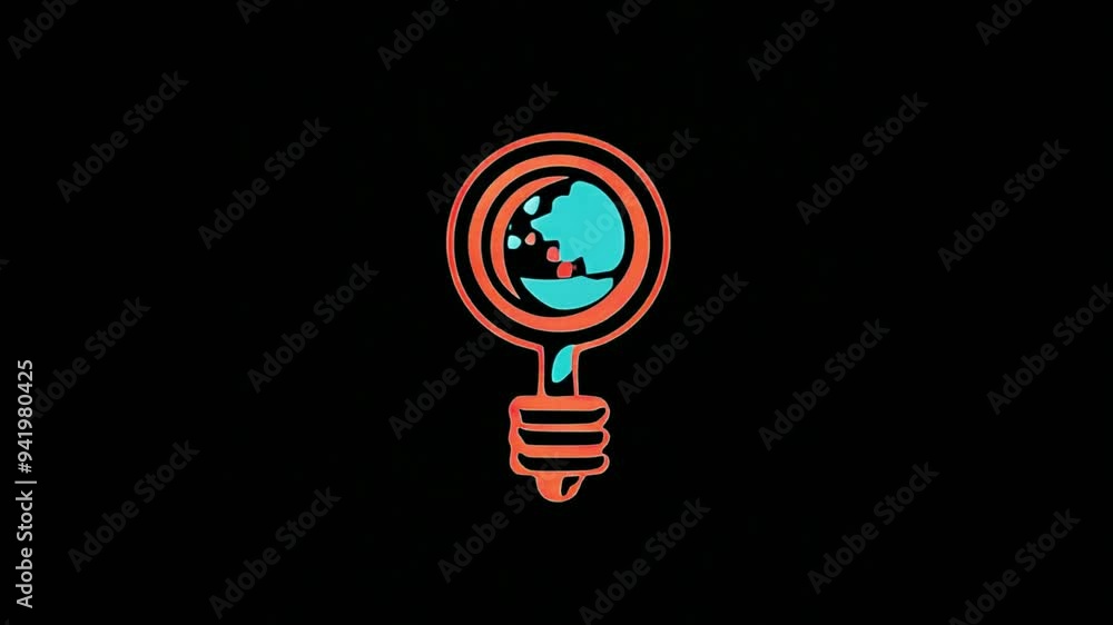 animate icon search business background, Icon technology concept animate icon search business background, Icon technology concept